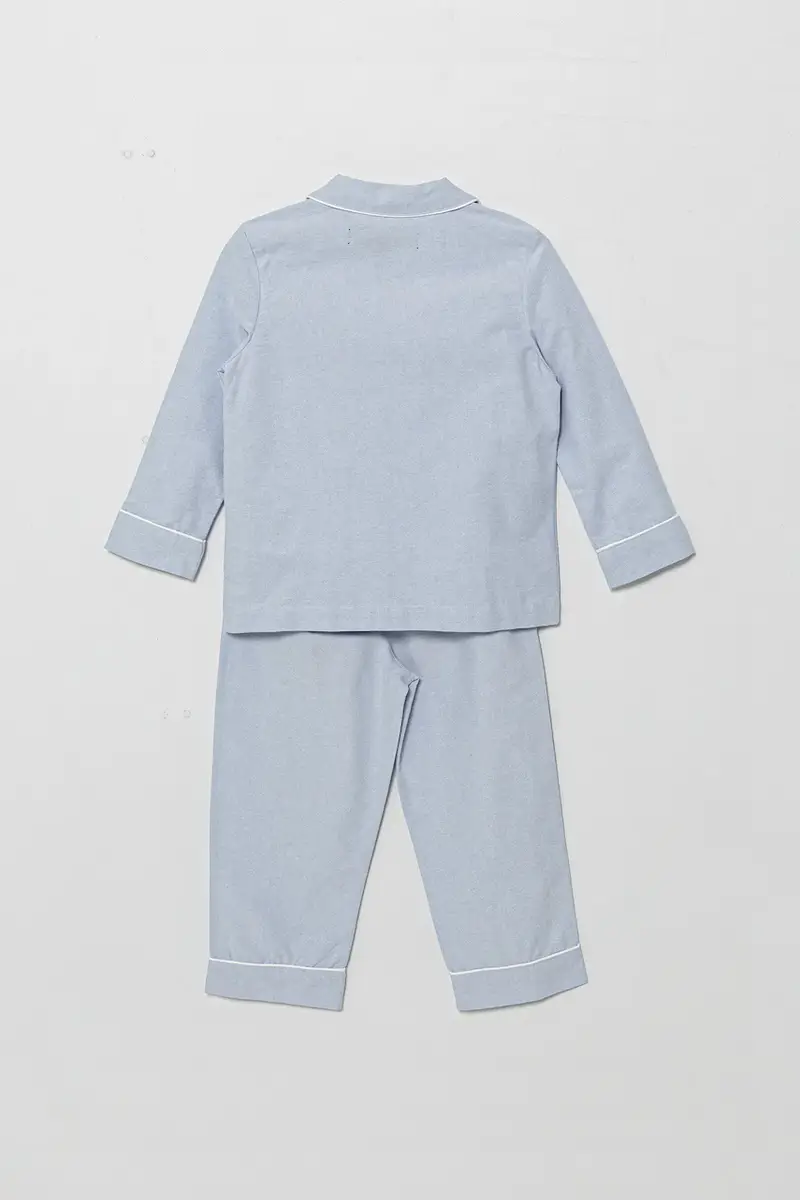 pigama in lana bambino pacco da 2 colore blu 8P0193 miniatura 2