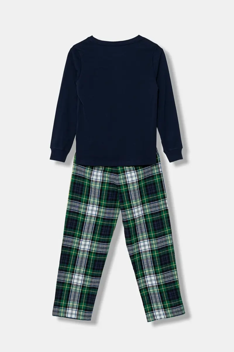 pigiama in lana bambino Blu navy miniatura 2