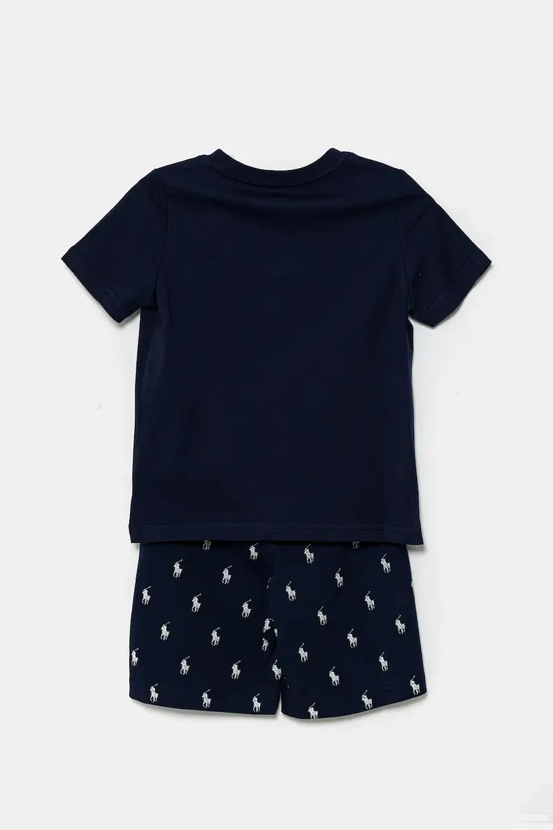 pigiama in lana bambino colore blu navy 8P0250 miniatura 2