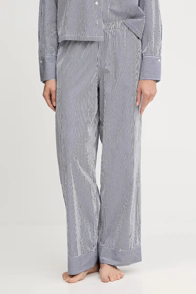 pigiama in lana colore bianco 4P8004 Blu miniatura 3