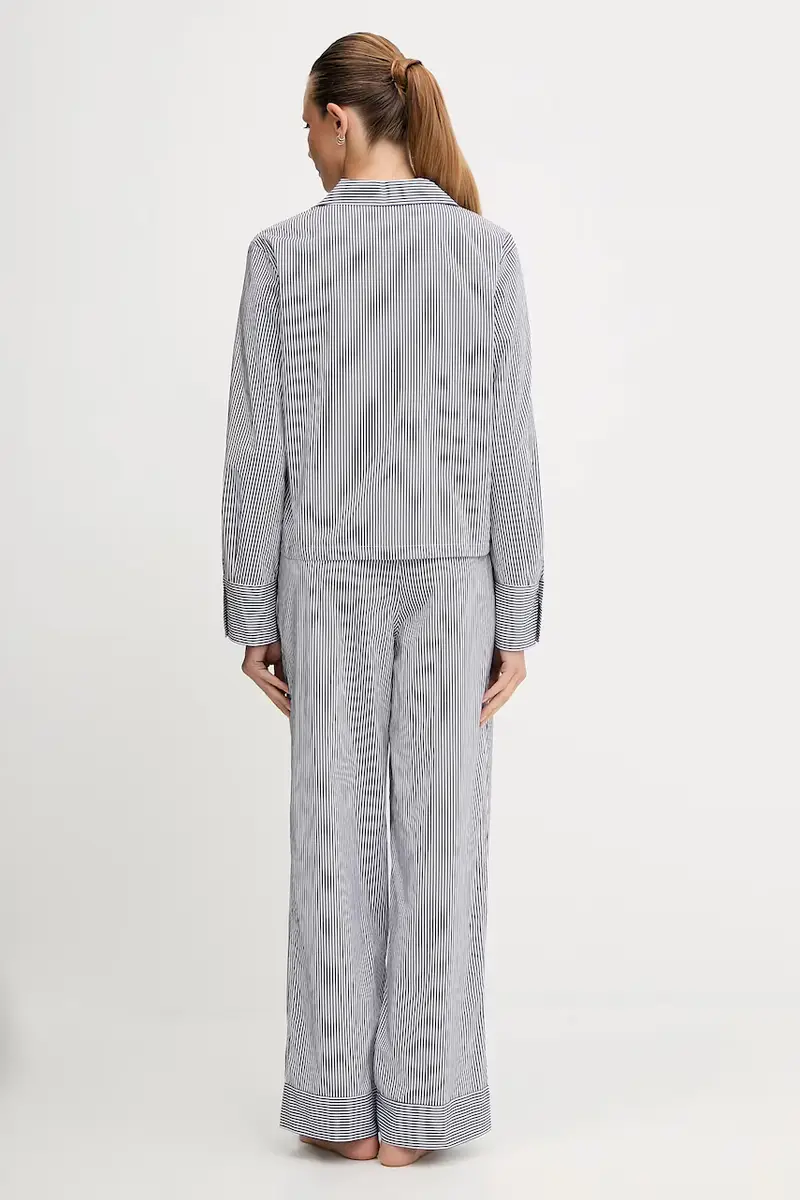 pigiama in lana colore bianco 4P8004 Blu miniatura 4