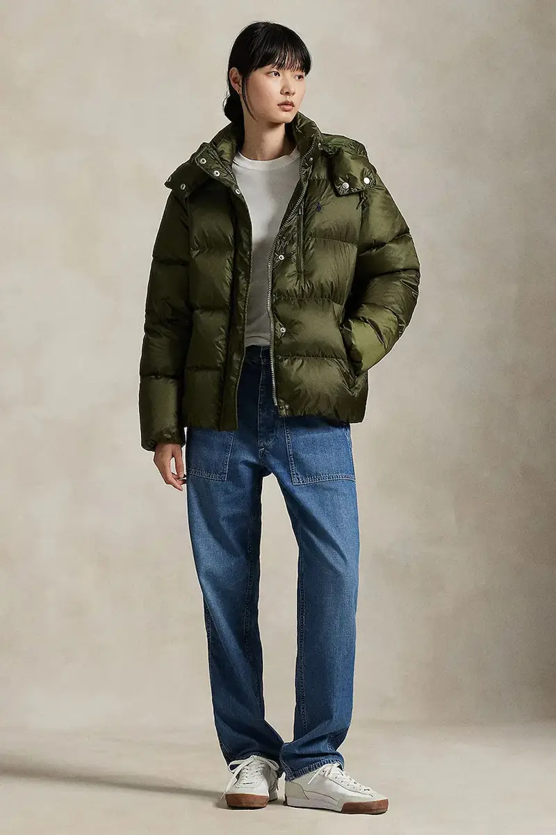 piumino donna colore blu navy 211932183 Verde miniatura 3