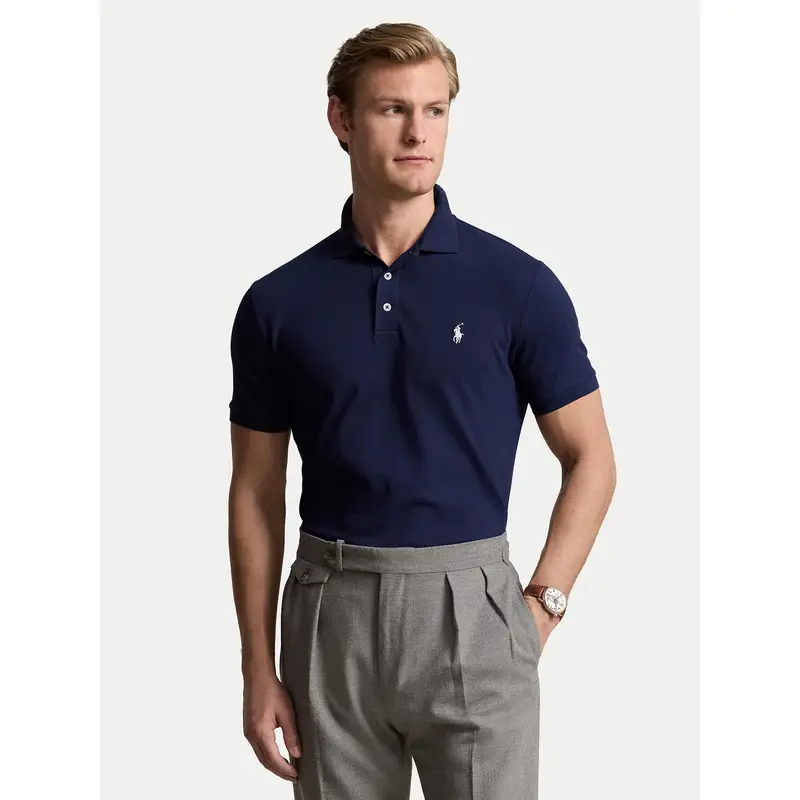 Polo 710941439003 Blu scuro Custom Slim Fit