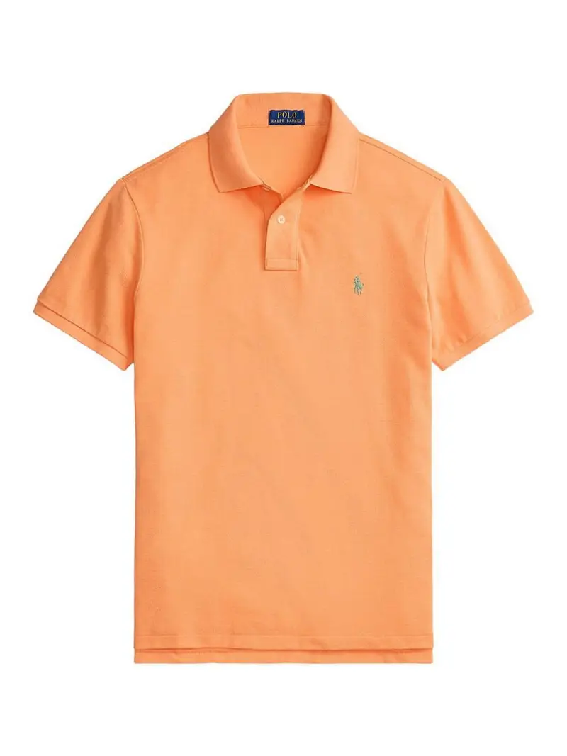 Polo Arancione Con Logo