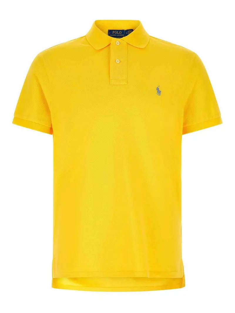 Polo con ricamo logo Giallo