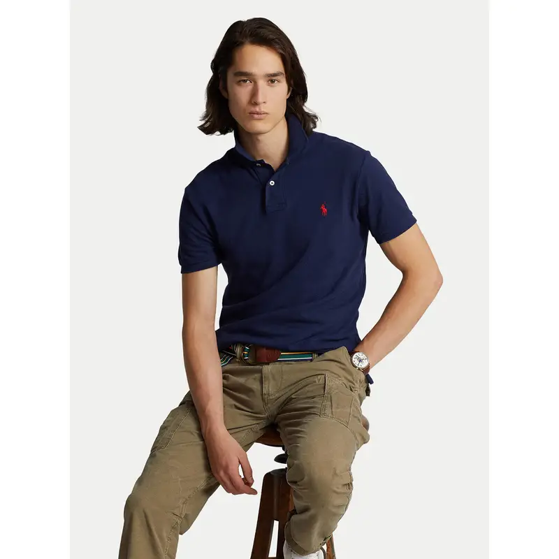 Polo Core Replen 710795080 Blu scuro Slim Fit