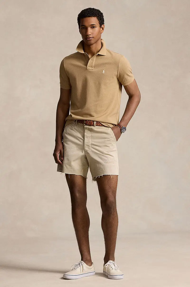 polo in cotone colore beige 710680784 miniatura 3