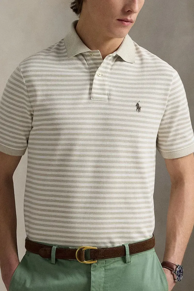 polo in cotone colore beige 710974596 miniatura 4