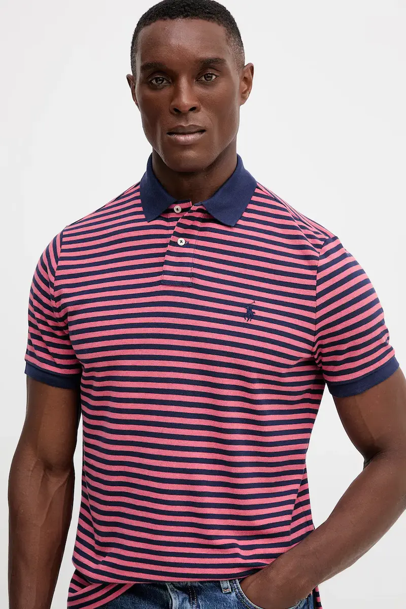 polo in cotone colore bianco 710956682 Rosa miniatura 4