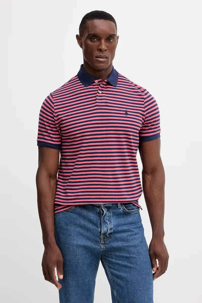 polo in cotone colore bianco 710956682 Rosa