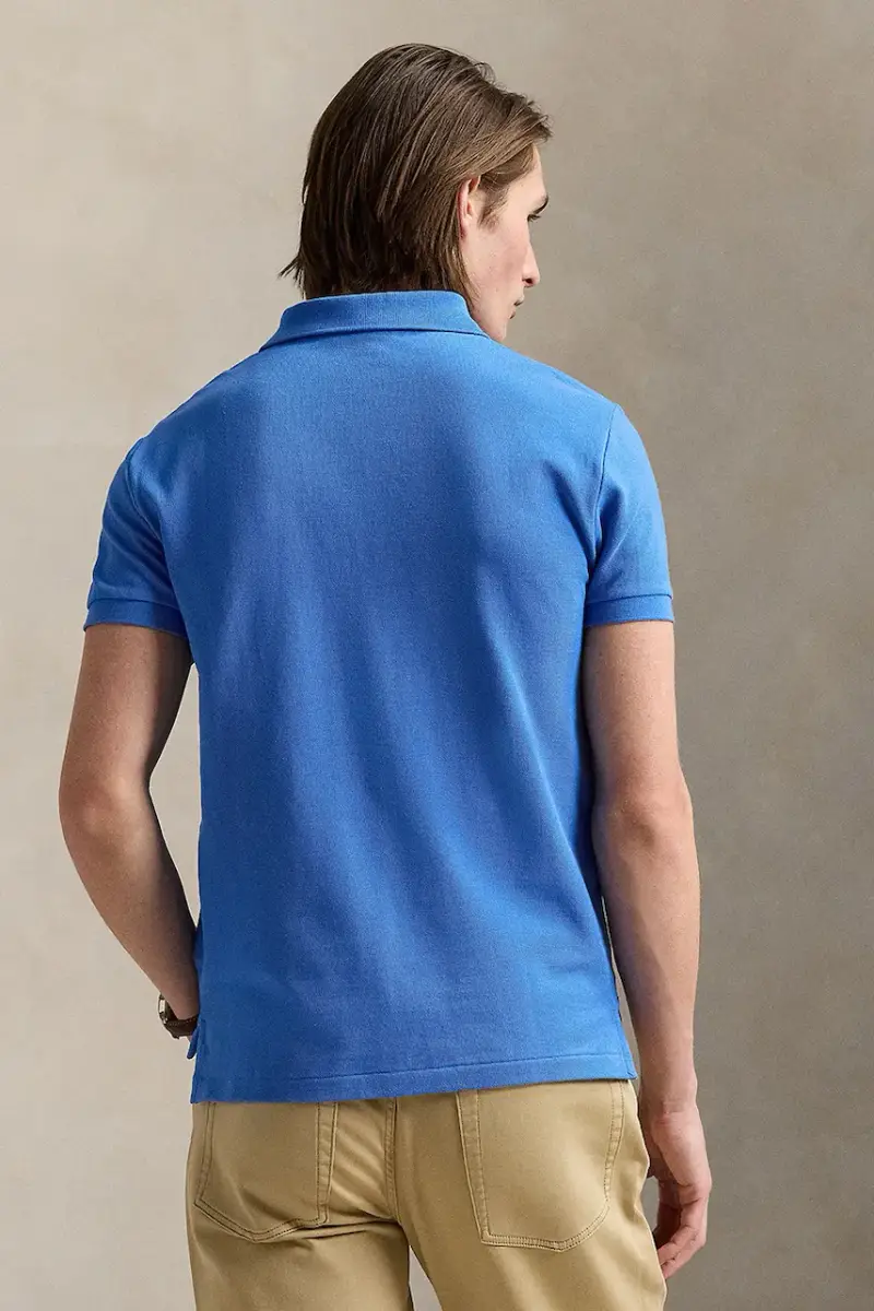 polo in cotone colore blu 710536856 miniatura 2
