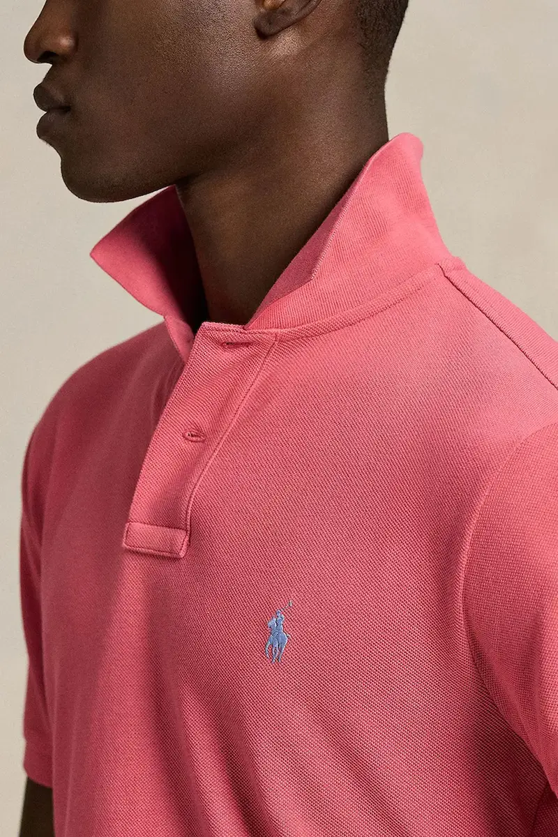 polo in cotone colore blu 710680784 Rosa miniatura 4