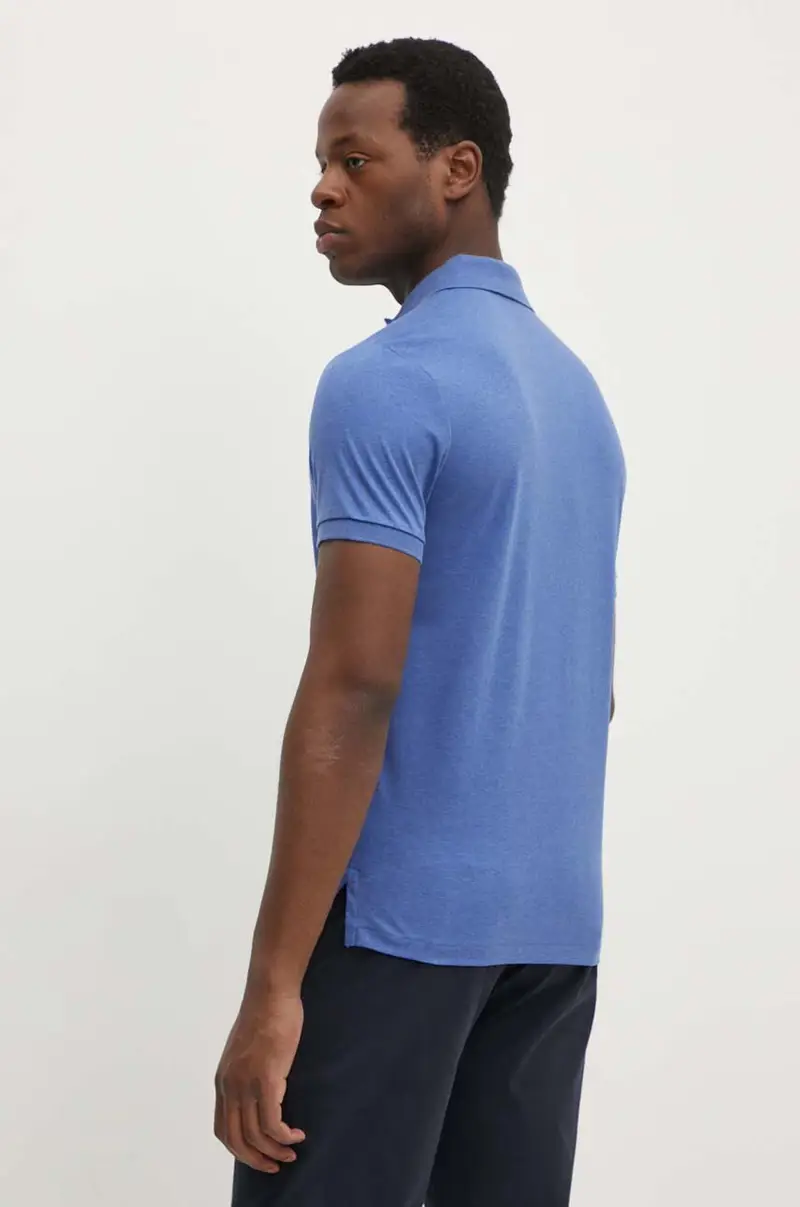 polo in cotone colore blu 710713130 miniatura 3