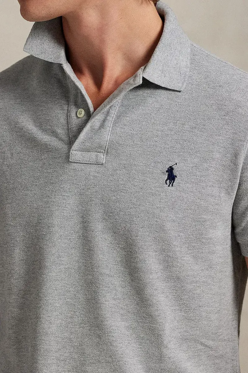 polo in cotone colore nero 710782592 Grigio miniatura 4