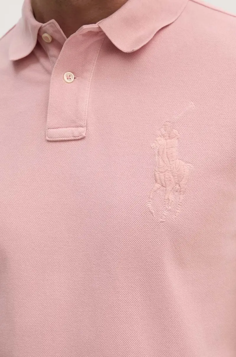 polo in cotone colore rosa 710938137 miniatura 5