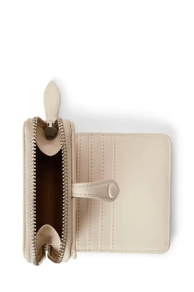 portafoglio in pelle donna colore beige 427P05787 miniatura 4