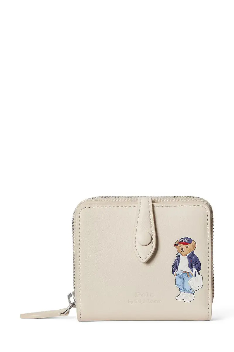 portafoglio in pelle donna colore beige 427P05787