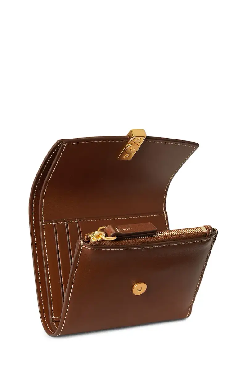 portafoglio in pelle Marrone miniatura 2
