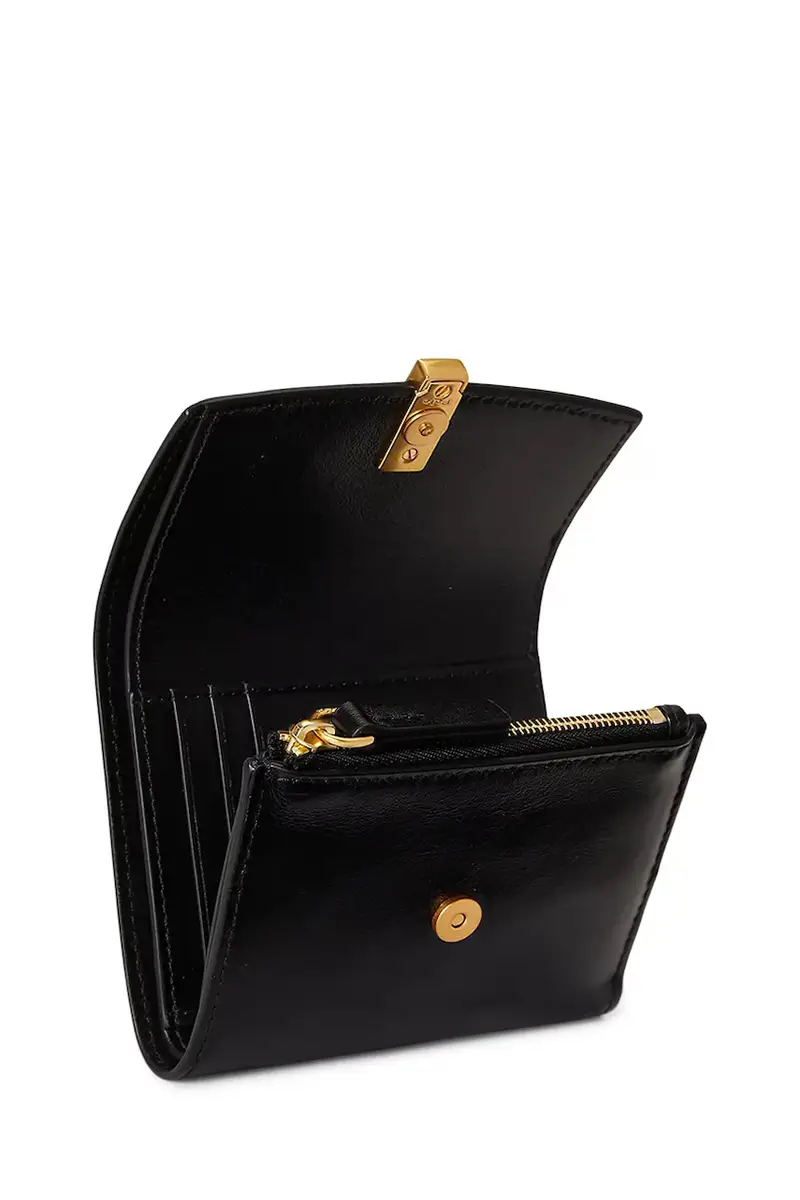 portafoglio in pelle Nero miniatura 2