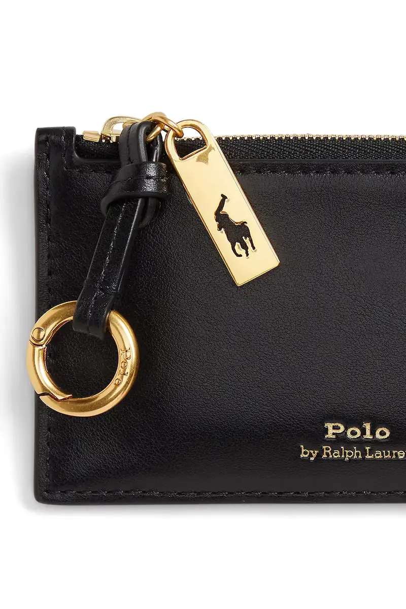 portafoglio in pelle Nero miniatura 4