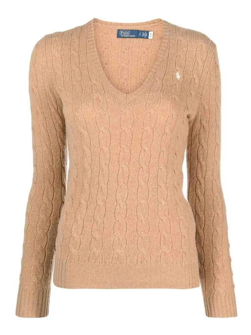 Pullover in maglia Cammello