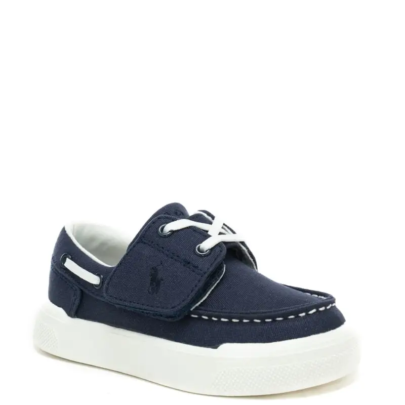 scarpe da bambino frazier boat con lacci e strappo laterale blu navy miniatura 2