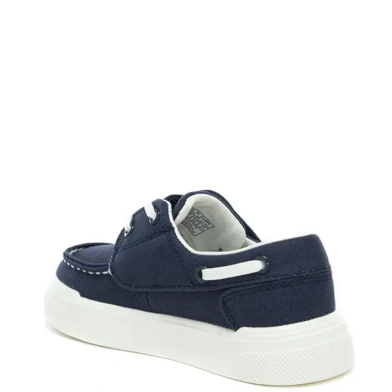 scarpe da bambino frazier boat con lacci e strappo laterale blu navy miniatura 3