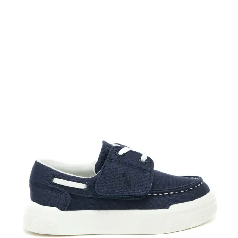 scarpe da bambino frazier boat con lacci e strappo laterale blu navy