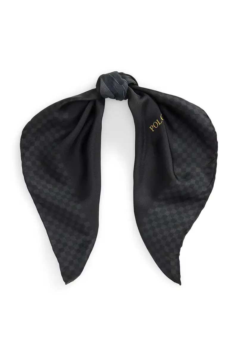 scialle in seta donna colore nero 455P04667 miniatura 2