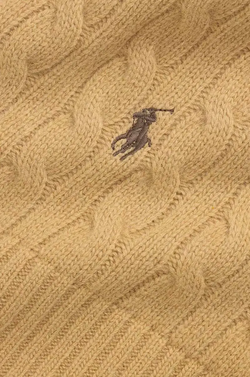 sciarpa Classic Cable Scarf uomo colore beige con applicazione 449959345 miniatura 2