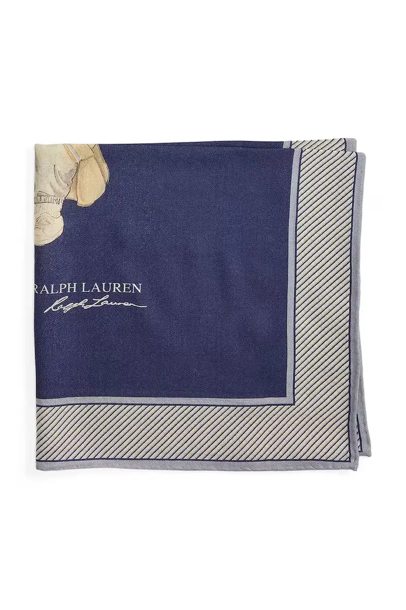 sciarpa di lana e seta colore blu navy 455981446 miniatura 2