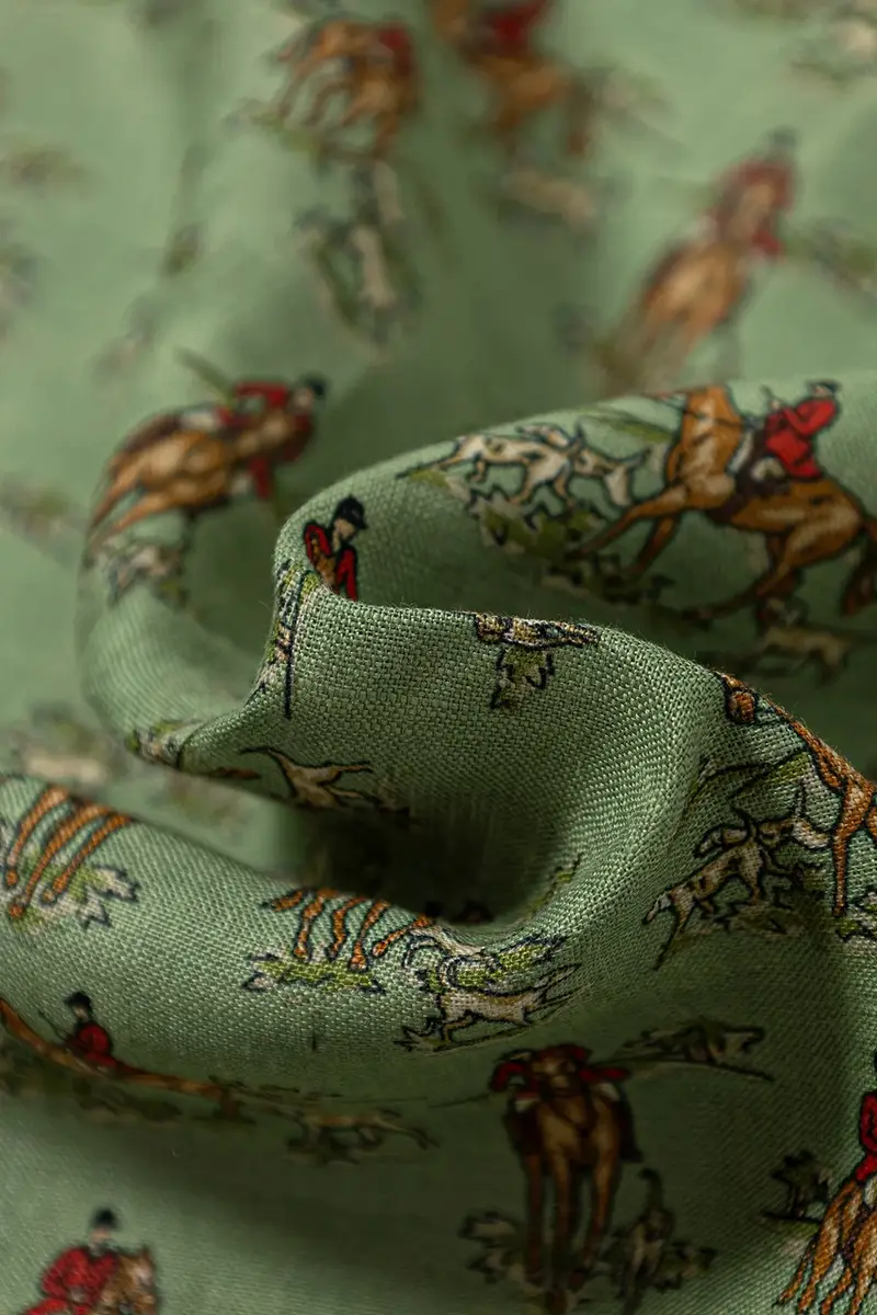 sciarpa di lino colore verde 712971850 miniatura 3