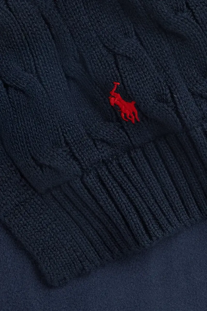 sciarpa in cotone per bambini Blu navy miniatura 2