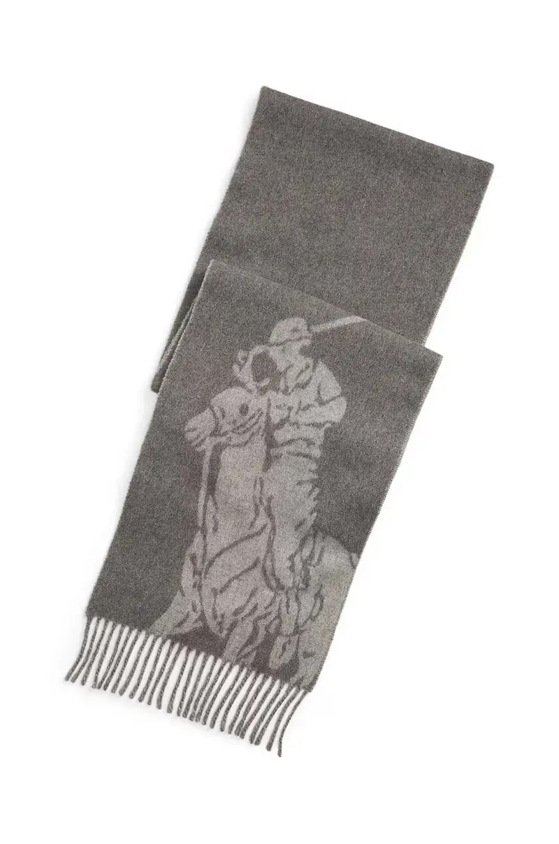 sciarpa in lana colore grigio 449959435