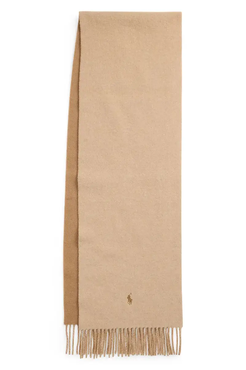 sciarpa in lana colore grigio 455954371 Beige miniatura 2