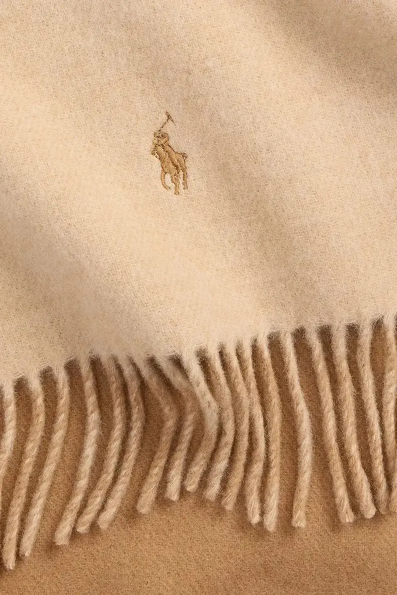 sciarpa in lana colore grigio 455954371 Beige miniatura 3