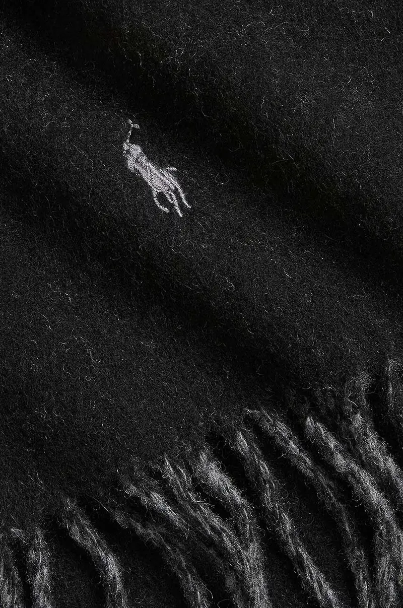 sciarpa in lana colore nero 449959334 miniatura 2