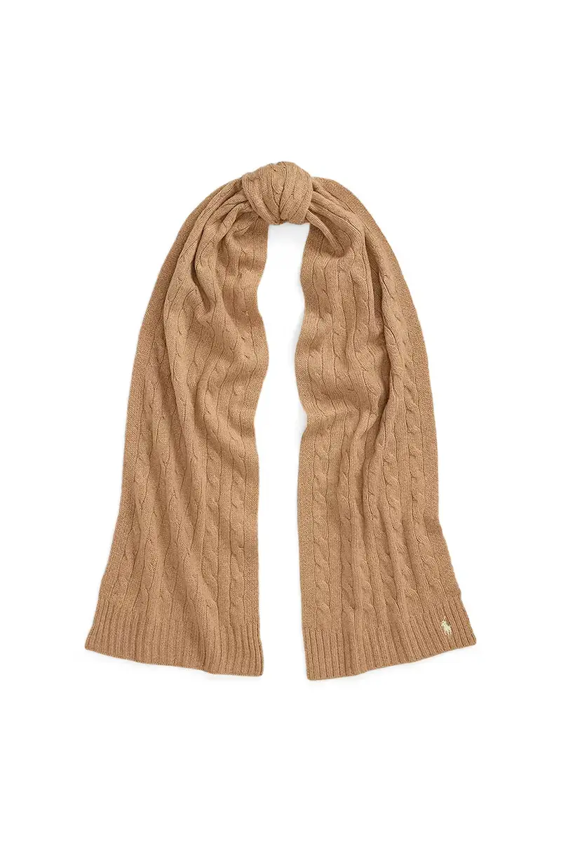 sciarpa in lana donna colore beige 455956296