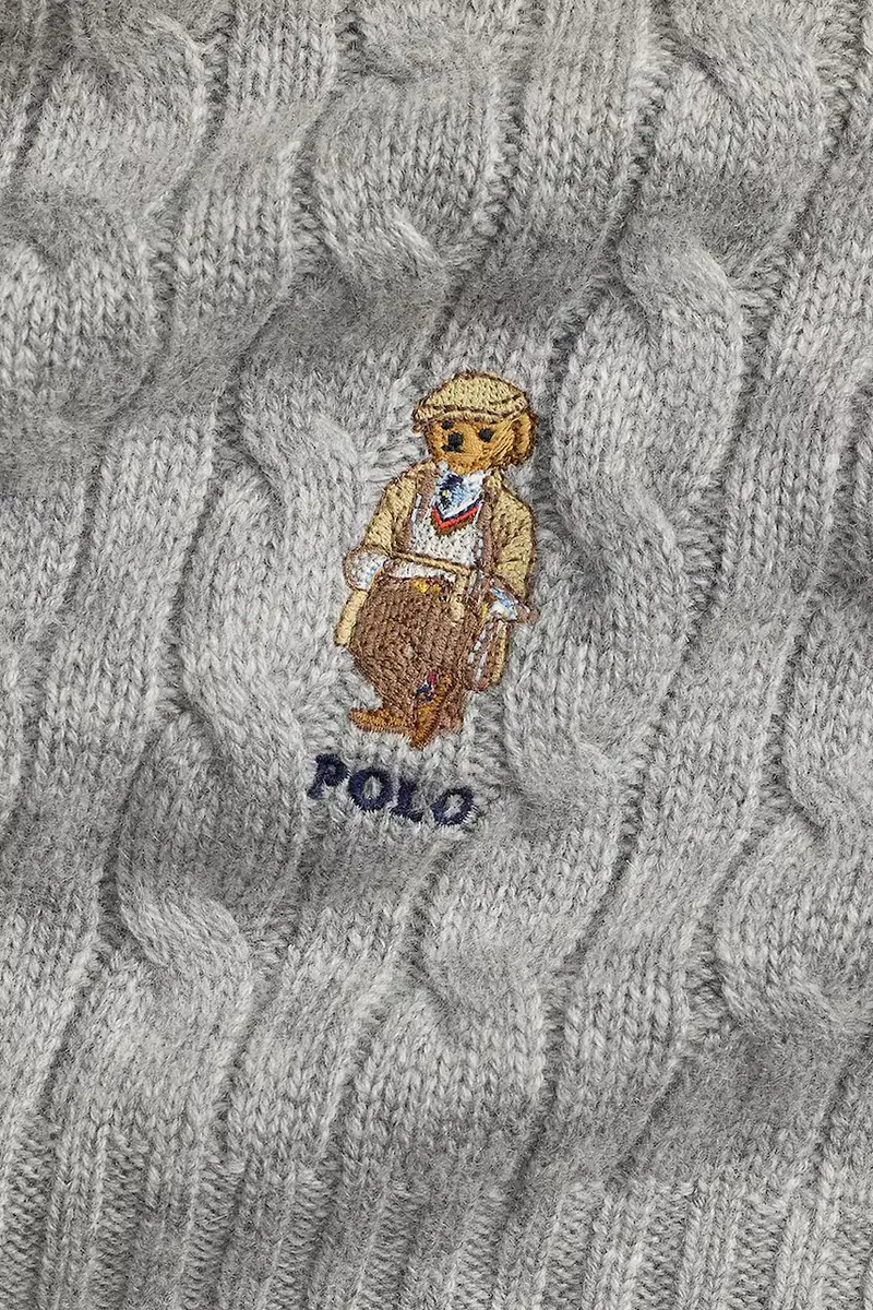 sciarpa in lana uomo colore grigio con applicazione 449P08823 miniatura 2