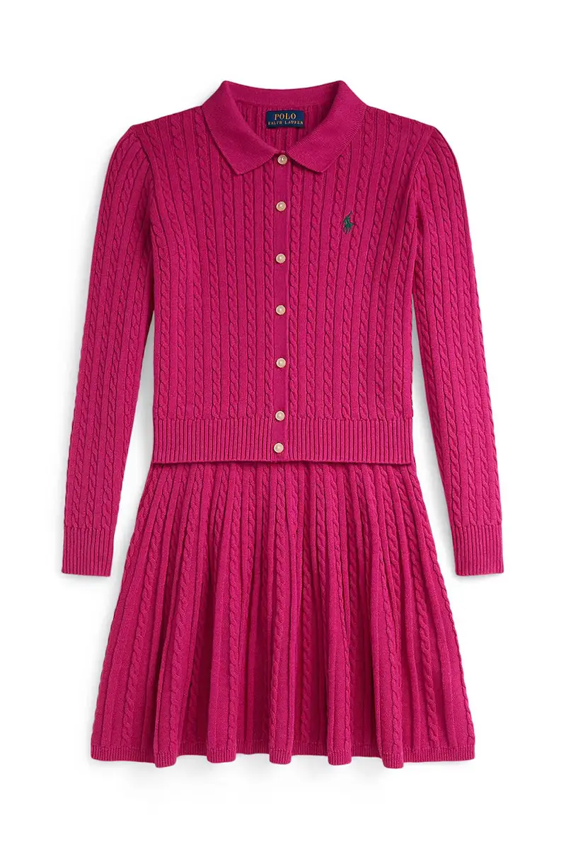 set di lana bambino/a colore rosa 313950779003 miniatura 2