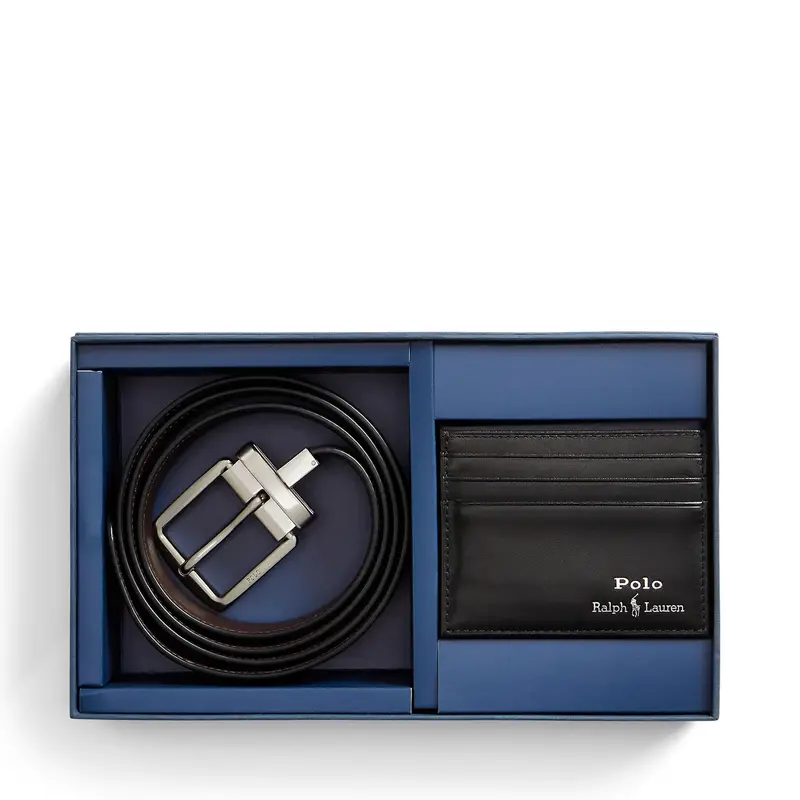 Set portacarte e cintura Polo Ralph Lauren 405880721001 Nero