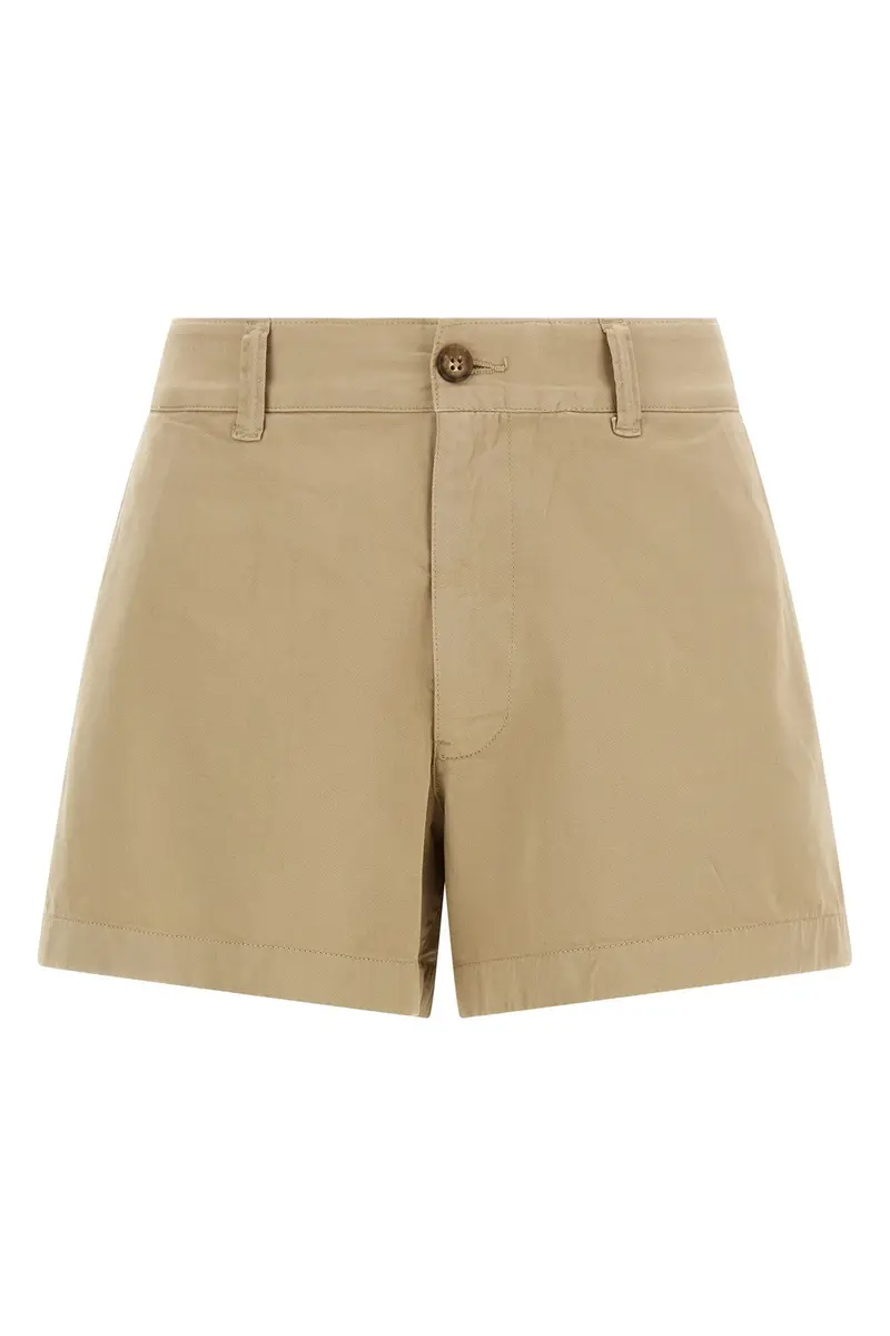 Short Chino Di Cotone Beige