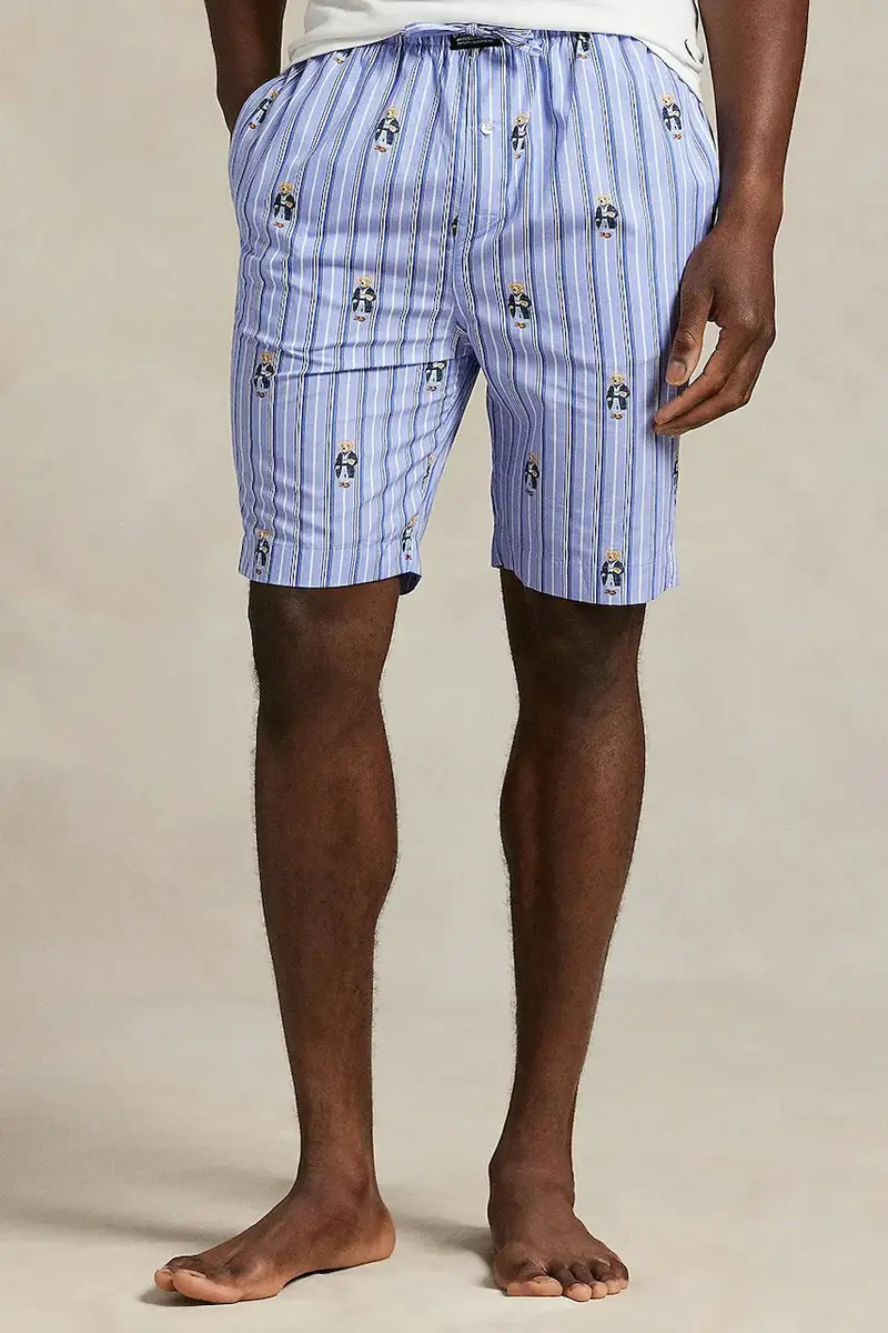 shorts pigiama in lana Blu miniatura 2