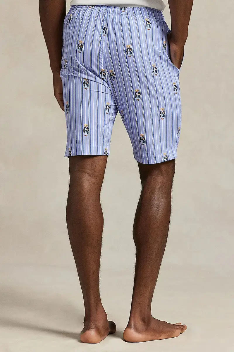 shorts pigiama in lana Blu miniatura 3