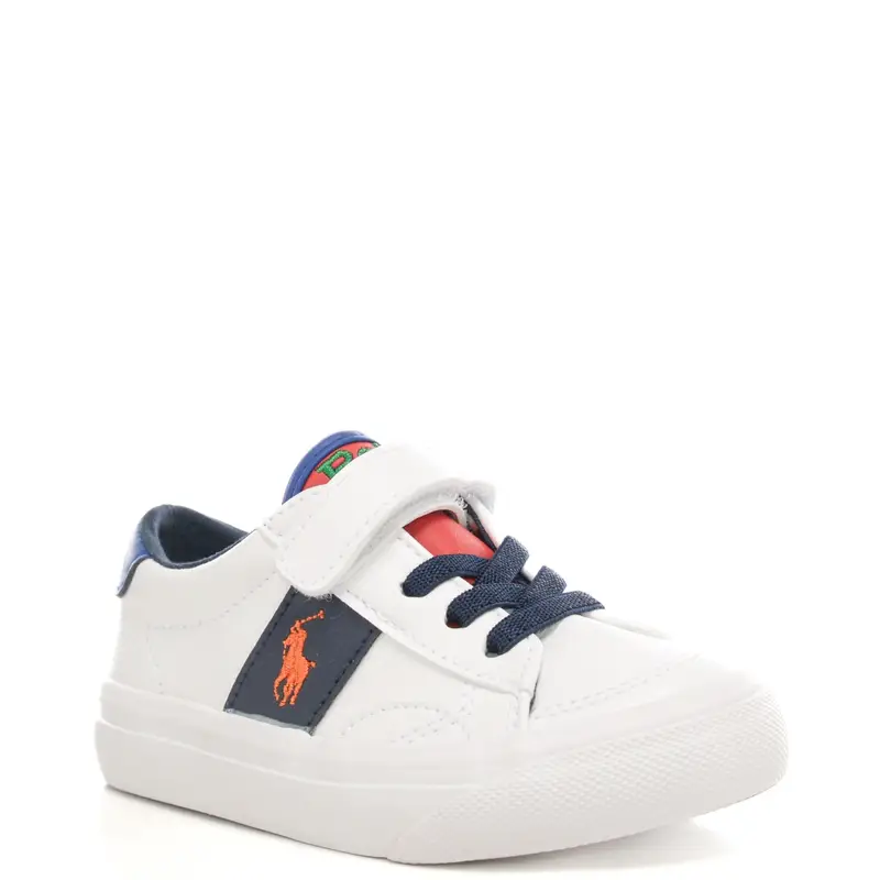 sneakers da bambino con lacci e inserti a contrasto colore bianco multi miniatura 2