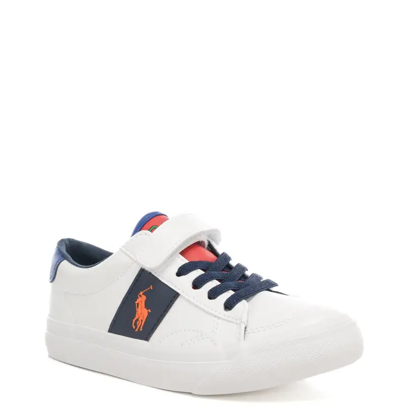 sneakers da bambino con lacci e inserti a contrasto colore bianco multi miniatura 2