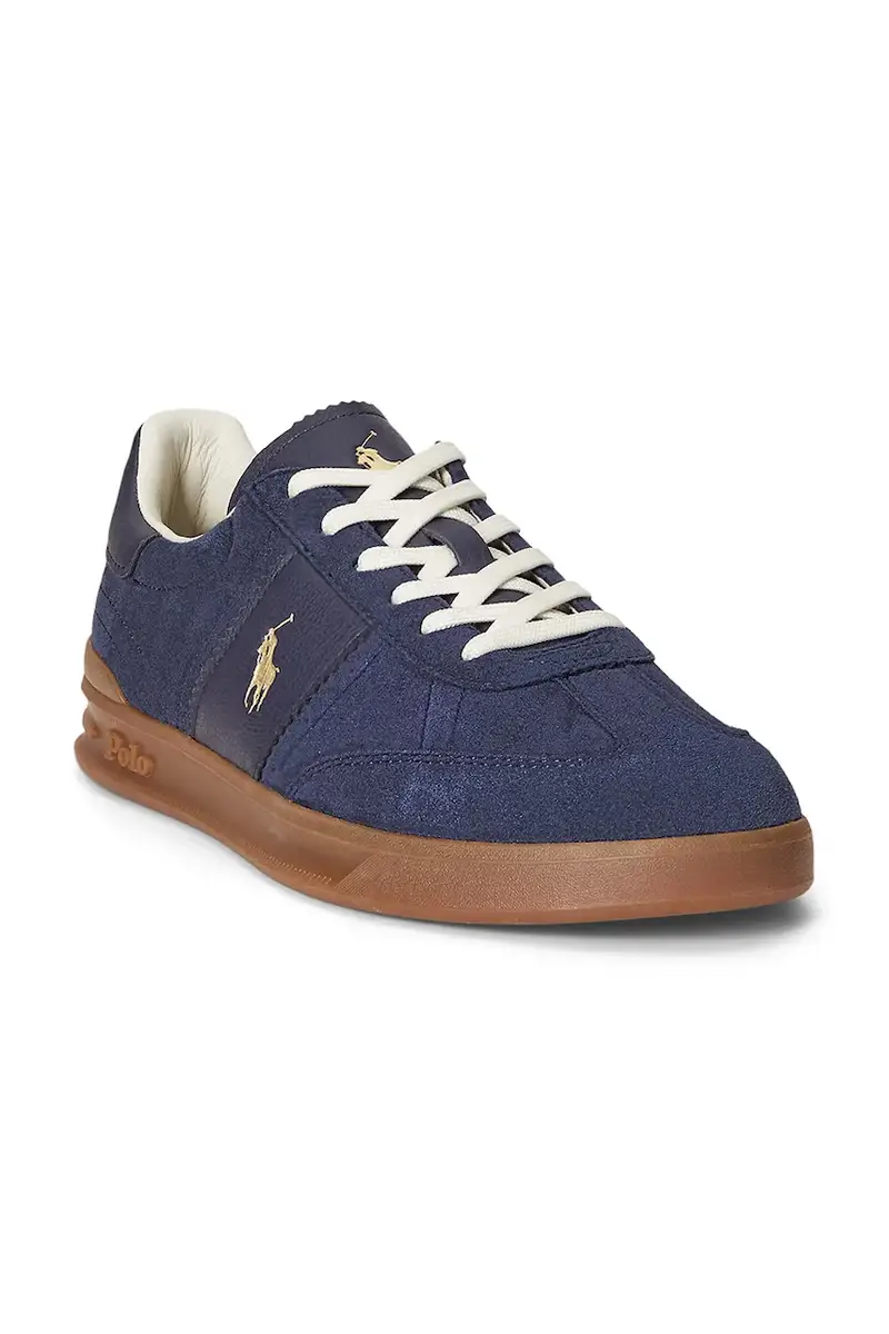 sneakers in pelle Hrt Aera Pp uomo colore blu navy 809973707002 miniatura 2