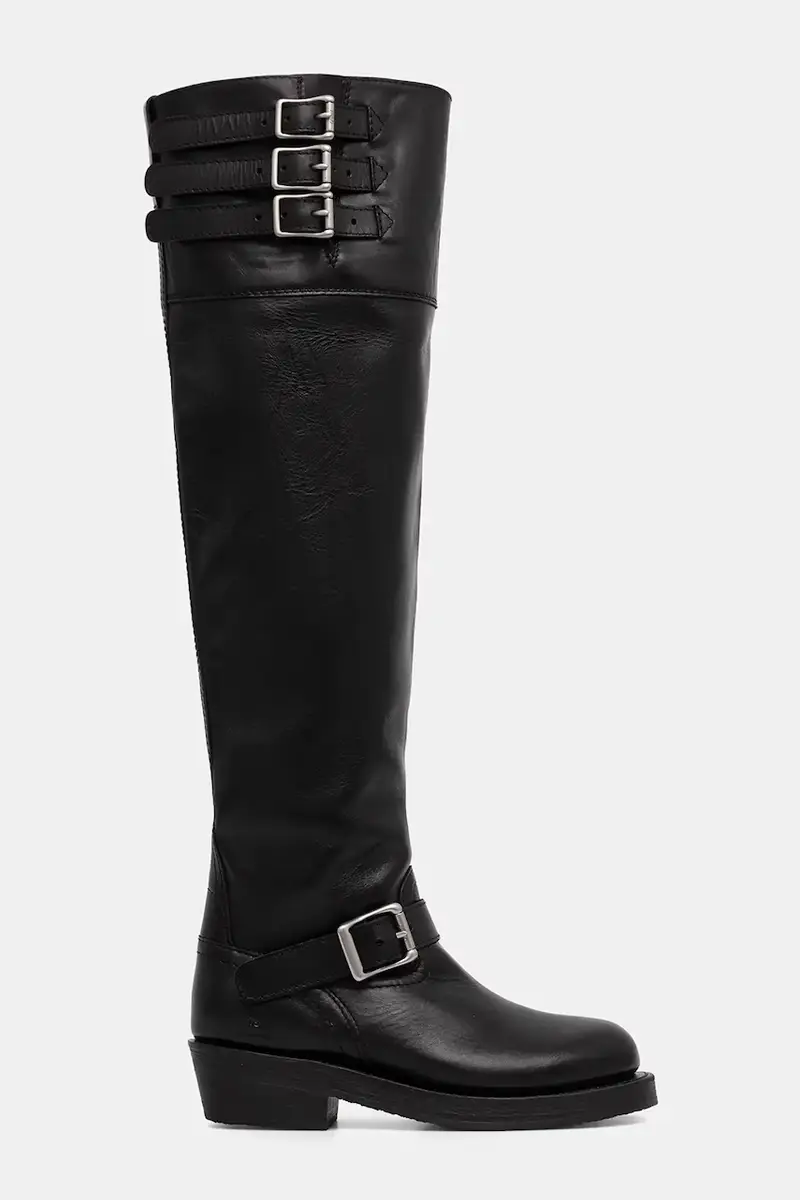 stivali in pelle Biker Boot donna colore nero 818973063001 miniatura 2