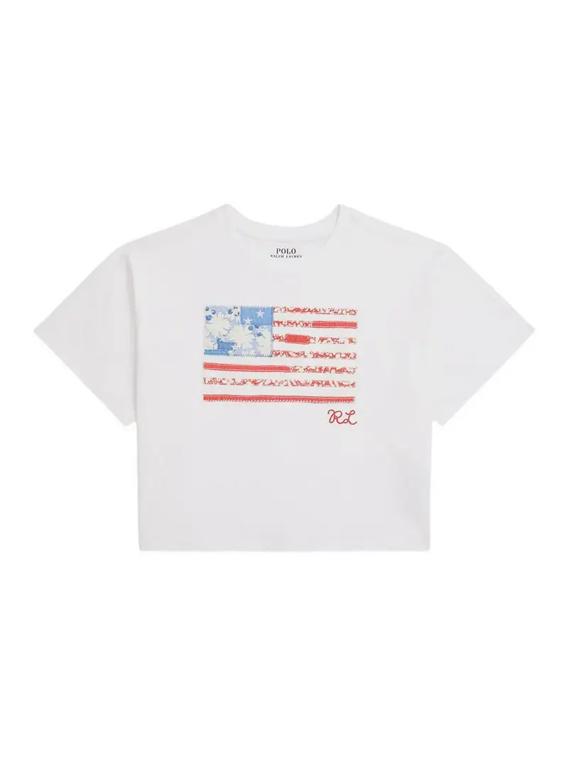 T-shirt con stampa grafica sul petto Bianco