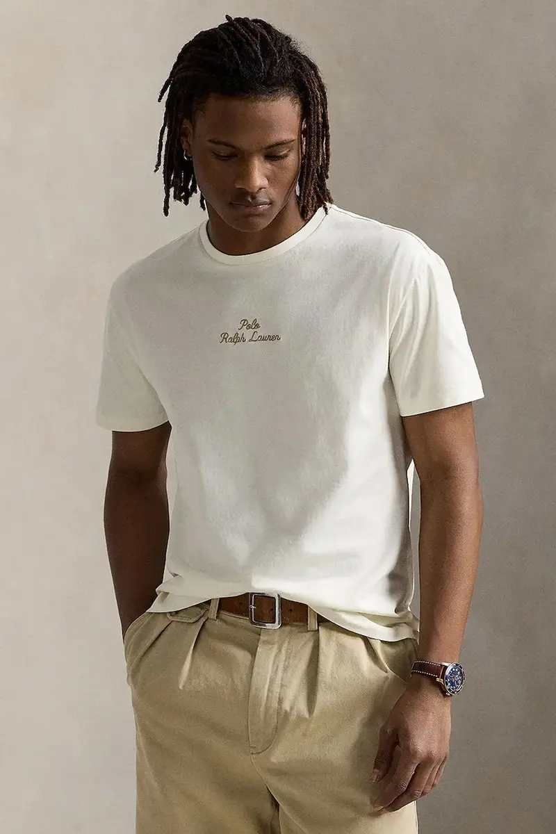 t-shirt in cotone colore nero 710936585 Beige